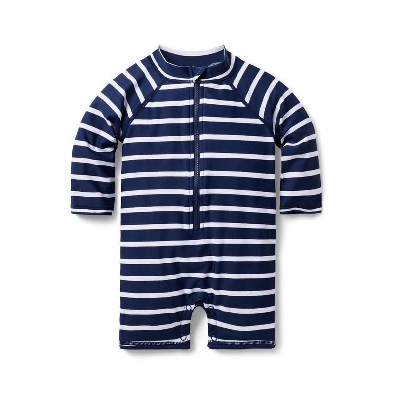 Baby Striped Recycled Rash Guard Swimsuit - Janie And Jack